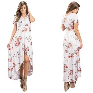Boho Floral High Low Dress